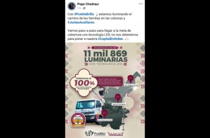 &quot;Puebla Brilla&quot;: Avanza la modernización del alumbrado público en la capital