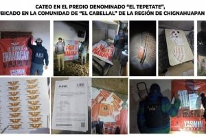 FGE cateó inmueble de &quot;El Moco&quot; y encontraron armas de fuego y propaganda a favor de Yasmin Medina