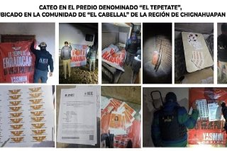 FGE cateó inmueble de &quot;El Moco&quot; y encontraron armas de fuego y propaganda a favor de Yasmin Medina
