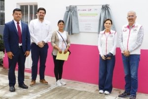Entregan MariElise Budib y grupo Bachoco dignificación de comedor escolar en San Miguel Espejo